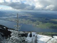 Talfahrt Rigi - Vitznau Blick zum Zuger See