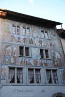 Wandmalereien an den Hausfasaden der Häuser in Stein am Rhein