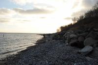 am Strand des Fischerdorf Vitt