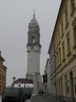Der Reichenturm steht schief und ist Bestandteil der historischen Stadtbefestigung