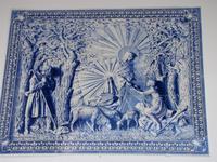 Fliesenmalerei an der Kirche von Monte