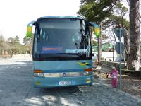 Reisebus mit jüngstem Reisegast Sophia Lorenz