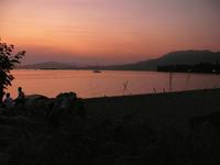 Sonnenuntergang am Strand der English Bay