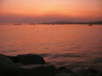Sonnenuntergang am Strand der English Bay