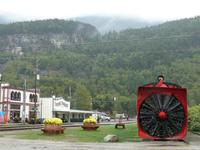 Schneefräse am Bahnhof von Skagway