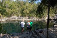die 70 m tiefe Fischhöhle „La Cueva de los Peces“ an der Schweinebucht