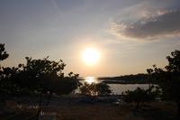 Sonnenuntergang an der Badebucht 