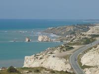 Blick zum Felsen der Aphrodite