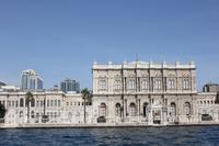 Während Bootsfahrt auf dem Bosporus