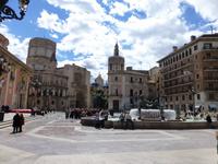 Valencia - Turiabrunnen und Kathedrale