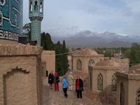 auf dem Dach der Shah Nematollah Vali- Grabanlage in Mahan