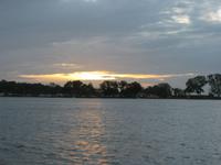 Sonnenuntergang über dem Orinoco