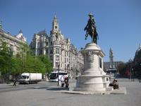 Porto - Praca do Liberdade mit dem Reiterdenkmal von Dom Pedro IV