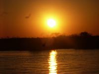 Sonnenuntergang am Chobe