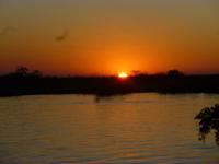Sonnenuntergang am Chobe