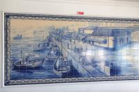 Historisches Kachelbild vom Hafen und Casa Bica in Portimao