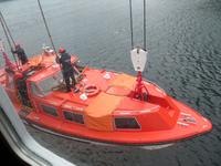 Unser Tenderboot kommt an Bord