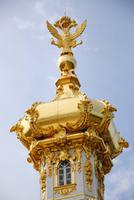 Wetterfahne auf einem Turm vom Palast des Peterhofes