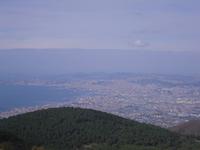 Ausblick vom Vesuv auf den Golf von Neapel
