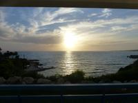 Sonnenuntergang aus dem Hotelzimmer im Cynthiana