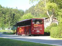 unser Reisebus hatte seinen ganz privaten Parkplatz ...