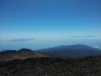 Auf dem Teide mit La Gomera, El Hierro und La Palma im Hintergrund