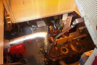 Blick in den Maschinenraum des Dampfers 