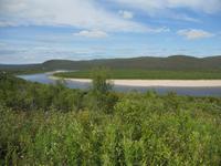 am Grenzfluss Finnland-Norwegen