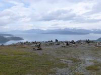 Blick zu den Lyngenalpen vom Gildetun