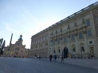 Stockholm - Schlossfassade und Kirche