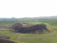 Blick vom Krater Grábrók