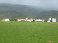 Bauernhof, der vom Ausbruch des Eyjafjallajökull betroffen war