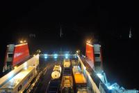 Querung der Großen Belt Brücke mit der Stena Germanica