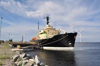 Eisbrecher Sampo in Kemi am Bottnischen Meeresbusen 