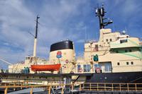 Eisbrecher Sampo in Kemi am Bottnischen Meeresbusen 