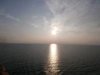 Sonnenuntergang auf der Fähre