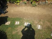 Schattenuhr im Garten der Seigneurie