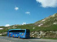 Unser Reisebus am Flüelapass