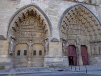 Reims, Kathedrale linkes und mittleres Portal