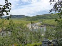 Stromschnelle in der Finnmark-Vidda