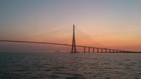 Sonnenuntergang an der Pont de Normandie