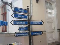 Hinweisschilder in Riga