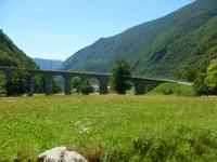 Fahrt mit dem Bernina-Express (Kreisviadukt von Brusio)