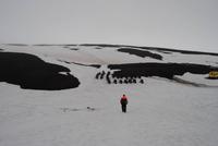 Fahrt mit den Schneemobilen auf dem Vatnajökull
