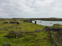 Fotostopp bei den Felsformationen am Myvatn 