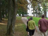 Eberhardt Gäste auf dem Weg zur Grenze von Oblast Kaliningrad