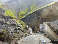 Wanderung im Hochland Landmannalaugar - im Lavafeld