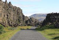 Trennungsspalte der tektonischen Platten in Thingvellir