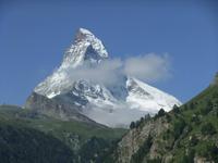 Blick aus der Gornergratbahn zum Matterhorn