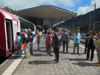 Kurzer Ausstieg im Glacier Express 